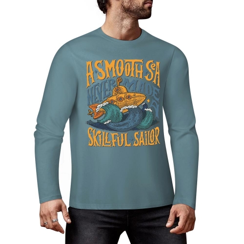 Cotton Long Sleeve T-Shirt (Front Printing)