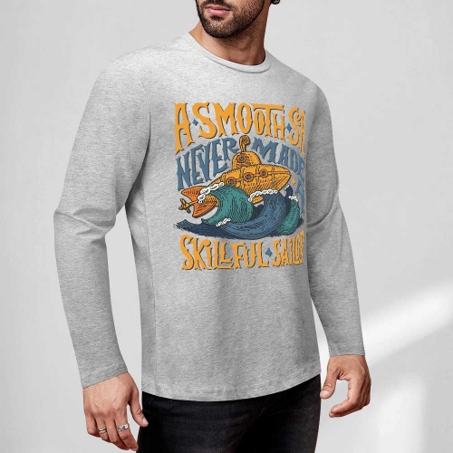 Cotton Long Sleeve T-Shirt (Front Printing)