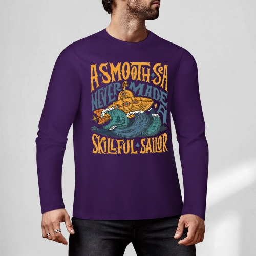 Cotton Long Sleeve T-Shirt (Front Printing)