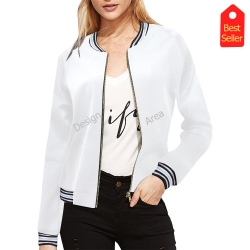 All Over Print Bomber Jacket for Women (Model H21)