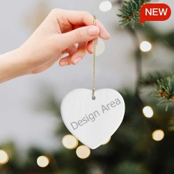 Heart-Shaped Ceramic Ornament (USA)