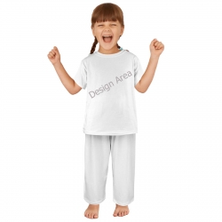 Little Girls' Crew Neck Pajama Set