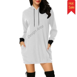 All Over Print Hoodie Mini Dress (Model H27)