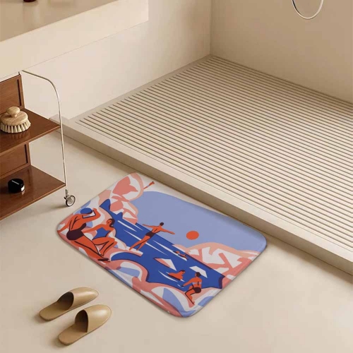 Coral Velvet Bath Rug 15.7"×23.6"