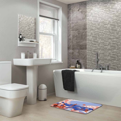Coral Velvet Bath Rug 15.7"×23.6"