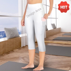 Women's High Waist Pocket Capri Yoga Leggings
