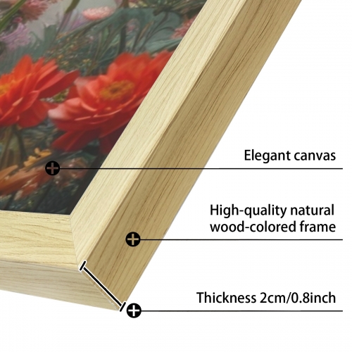 Natural Wood Framed Art Print 36×24inch