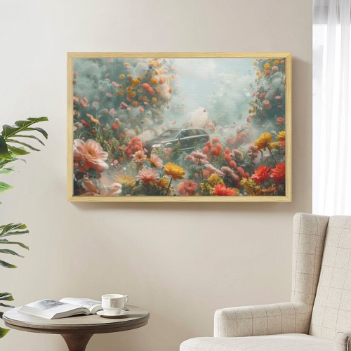 Natural Wood Framed Art Print 36×24inch