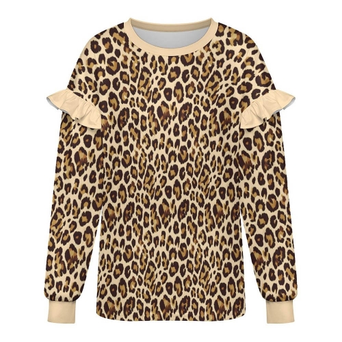 Women’s Lightweight Ruffle Shoulder Sweatshirt