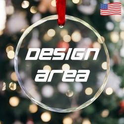 Round Crystal Glass Ornament