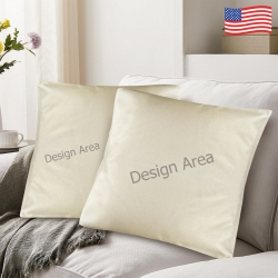 Linen Pillow 18x18inch (with Pillow Core)(Set of 2)