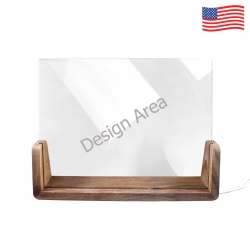 Acrylic Night Light 8"x6"(U-Shaped Walnut Base)