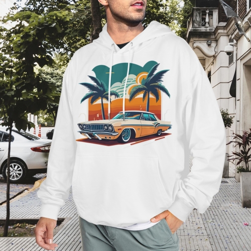Men's Hoodie Sweatshirt (Front&Back Print)(Model H03)