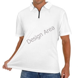 Men's Zipper Polo Shirt (Model T88)