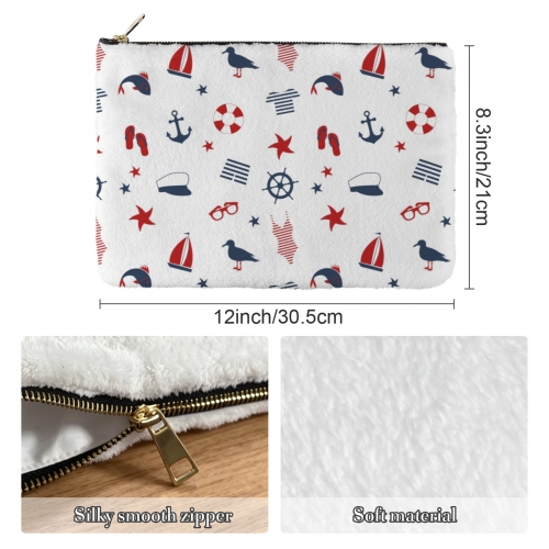 Flannel Zipper Pouch