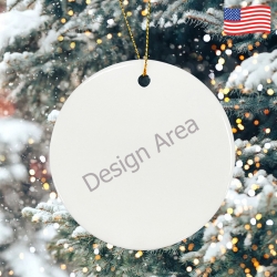 Round Ceramic Ornament