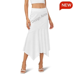 Women's Asymmetrical Flared Long Skirt
