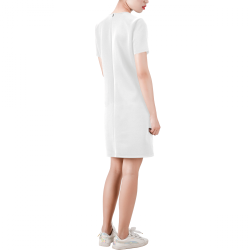 Short-Sleeve Round Neck A-Line Dress (Model D47)