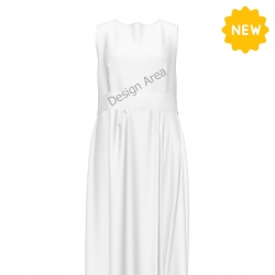 Women's Back Zipper Sleeveless Maxi Dress