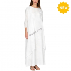 Women's Long Dress & Cardigan Set