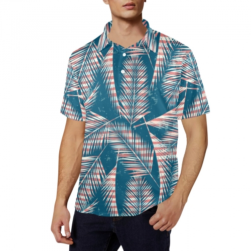 Men's All Over Print Polo Shirt (Model T55)