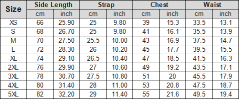 Stampede Pocket Dress size chart