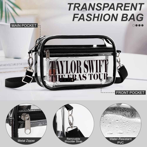 2-Piece Clear Satchel Bag Set