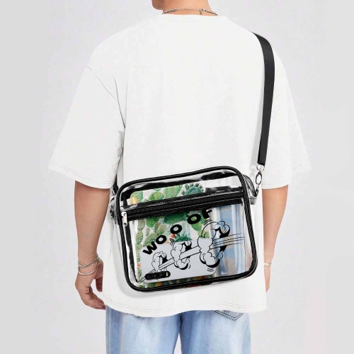 2-Piece Clear Satchel Bag Set