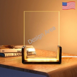 Acrylic Night Light 5"x7" (3 Color Temps Walnut Base)