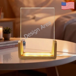 Acrylic Night Light 5"x7" (3 Color Temps Beech Base)