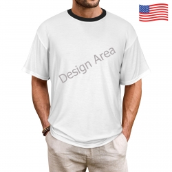 Men's All Over Print Ribbed Collar T-Shirt (Model T94)