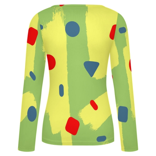 Women's Square Neck Long Sleeve Shirt