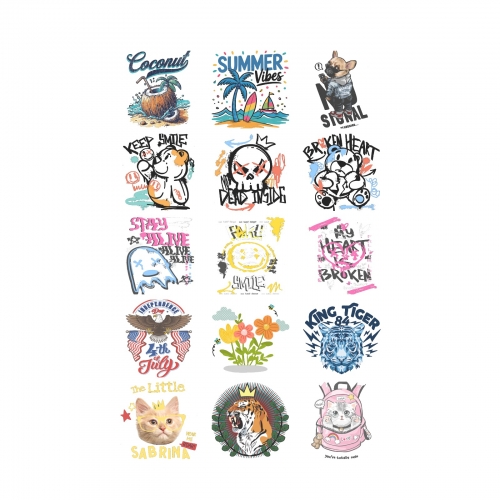 Personalized Temporary Tattoo (1 Sheet, 15 Separate Designs)