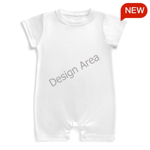 All Over Print Cotton Baby's Short Sleeve Romper