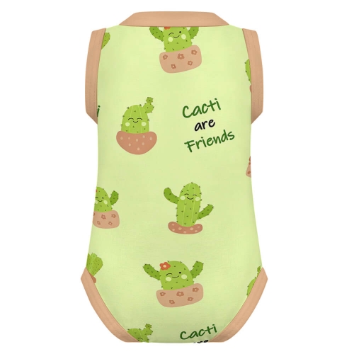 All Over Print Cotton Baby's Sleeveless Romper