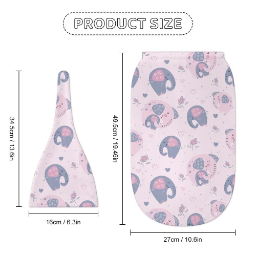All Over Print Cotton Baby's Swaddle Set