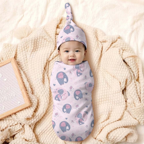 All Over Print Cotton Baby's Swaddle Set
