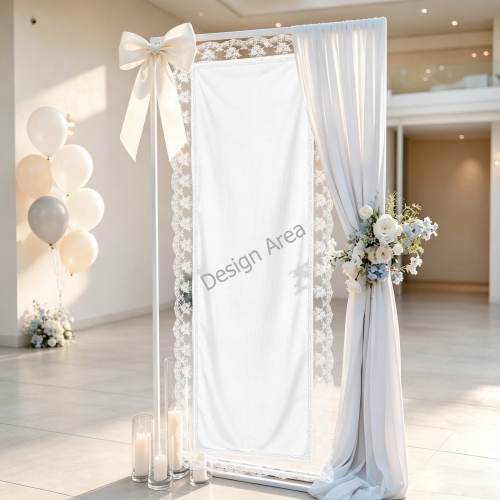 Peach Skin Tapestry with Lace Trim 15"x 50"