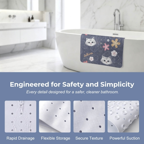 Bathroom Suction Cup Anti-slip Mat 54 x 53cm