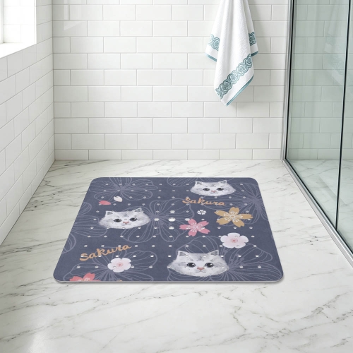 Bathroom Suction Cup Anti-slip Mat 54 x 53cm