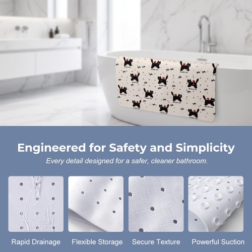 Bathroom Suction Cup Anti-slip Mat 70 x 40cm