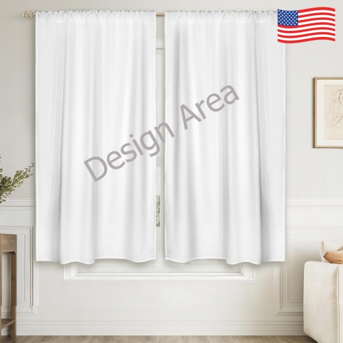Peach Skin Window Curtain 52x63inch (Set of 2)