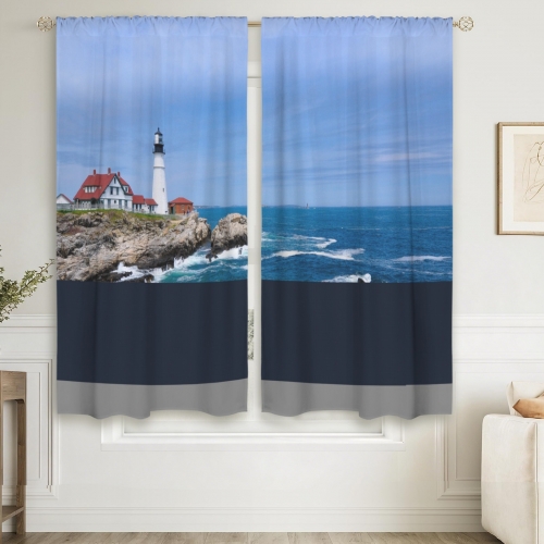 Peach Skin Window Curtain 52x63inch (Set of 2)
