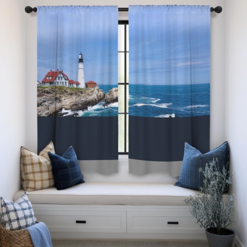 Peach Skin Window Curtain 52x63inch (Set of 2)