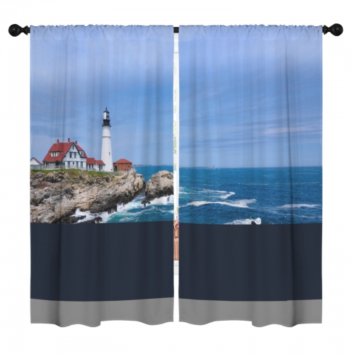 Peach Skin Window Curtain 52x63inch (Set of 2)