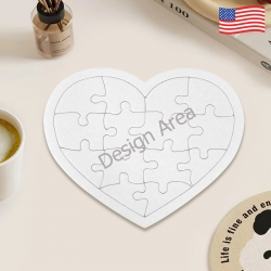 Heart-Shaped Paperboard Jigsaw Puzzle