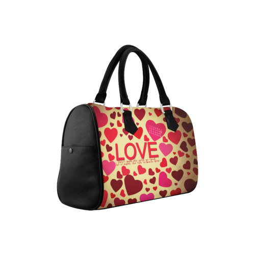 Love Elegant Pattern Boston Handbag (Model 1621)