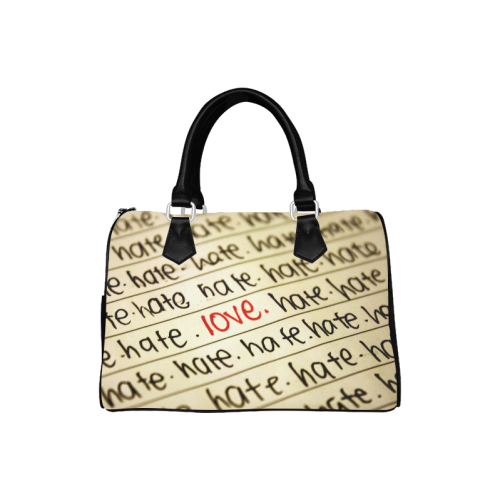 Love & Hate Pattern Boston Handbag (Model 1621)