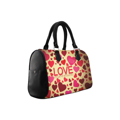 Love Elegant Pattern Boston Handbag (Model 1621)