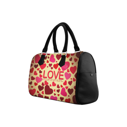 Love Elegant Pattern Boston Handbag (Model 1621)